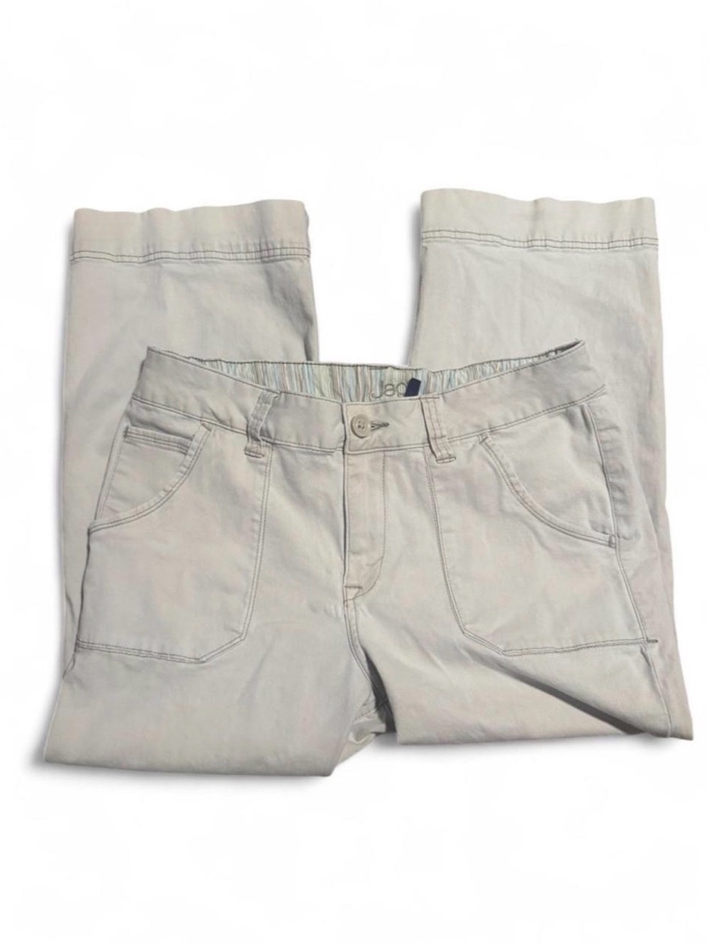 y2k Jag Jeans Women's Light Beige Wide-Leg Capris